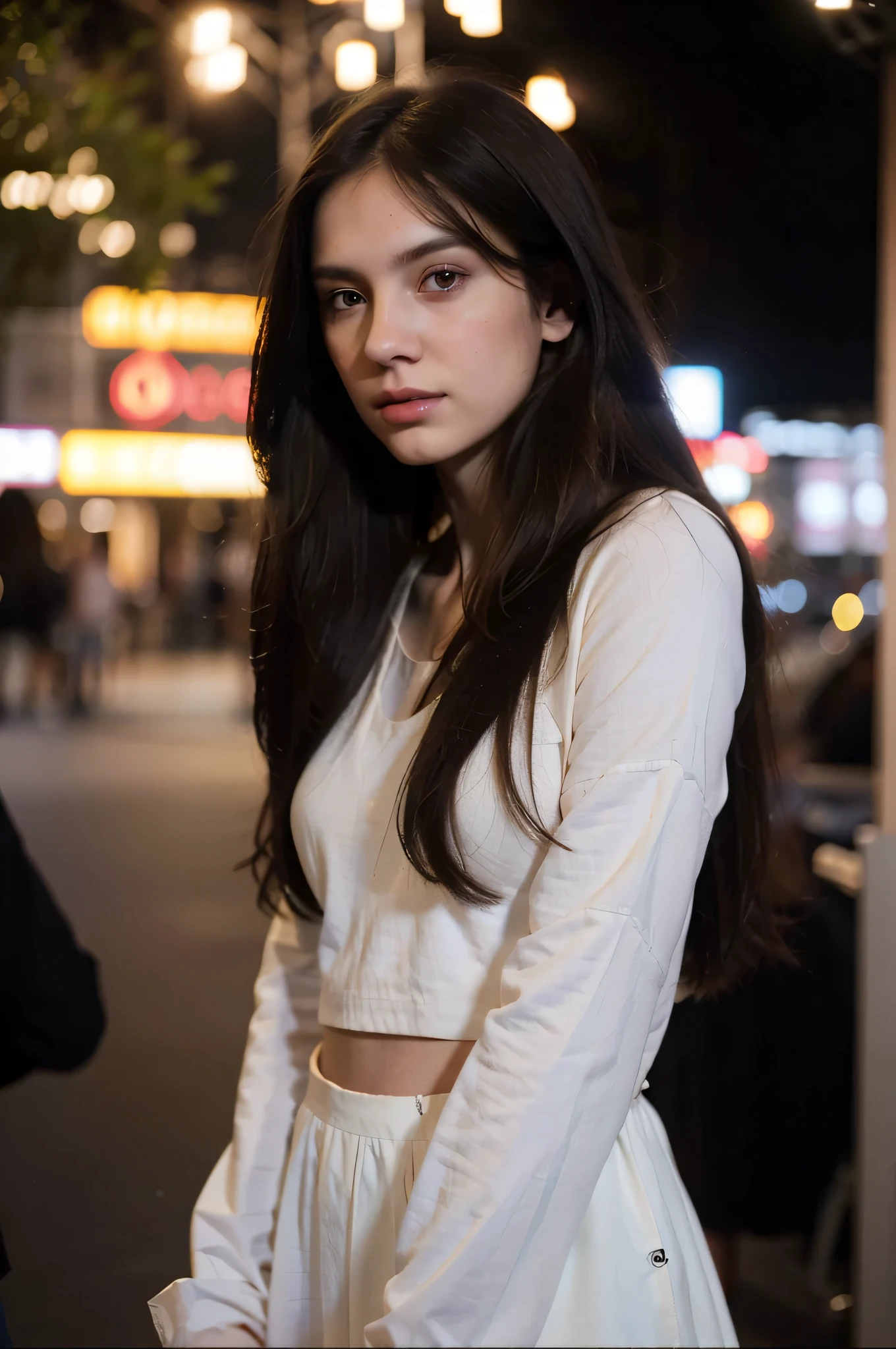 Straight hair, pale skin, sweatshirt, Black hair, very long hair, brown eyes, hyperrealistic, tumblr, delicate, epic, smooth and pale skin, background, background with bokeh effect, blond hair, longeyelashes, solid circle eyes, ccurate, hyperrealism, Surrealism, drop shadow, 8k, super detail, best quality, UHD, masterpiece, anatomically correct, UHD, masterpiece, anatomically correct, textured skin, super detail, high details, high quality, 16k, 1080P, 4K, 8k, straight hair, , Realism,