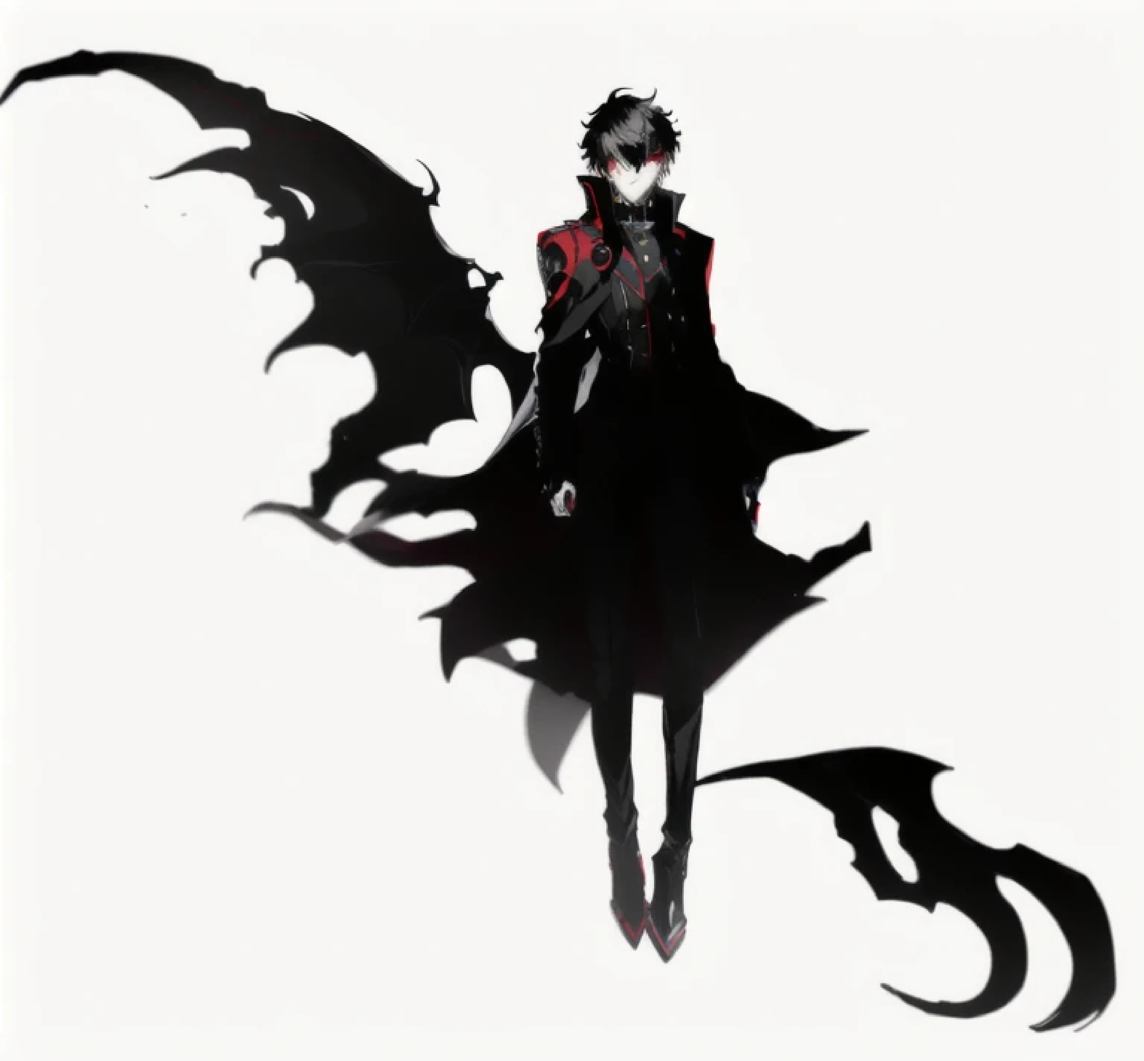 anime, black, demon, anime boy, anime, anime art, persona 5 phantom thief style, l vampire, inspired by Okumura Masanobu, persona 5 art style, tsurumaki kazuya, male vampire, tower of god, persona 5 style, demon boy, persona 5 art style wlop, androgynous vampire, alucard