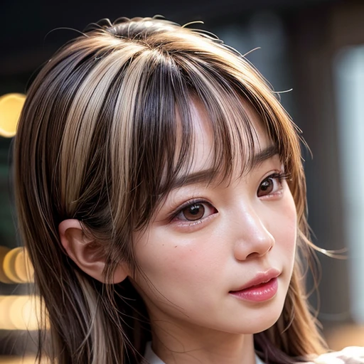 , 8k, High-level, absurd, masterpiece, best quality, primitive, very detailed CG, very detailed wallpaper, perfect lighting, Extremely detailed (((The personifying " lucy liu " as a Little Girl))), MysticSight, Tyndall effect, Tyndall scattering, Studio gray background with (many Dazzling RainbowColor particles BokeH:1.28), (RoundlyButts, ThighGap), (:0.4), (Assfocus with looking ahead), BREAK (NOGIZAKA face variations) Extremely Detailed very KAWAII face variations, perfect , Childish, captivating gaze, elaborate detailed Eyes with (sparkling highlights:1.28), long eyelashes、Glossy RED Lips with beautiful details, Coquettish , Rosy cheeks, Radiant PearlSkin with clear transparency . { (Dynamic LifeLike expressions:1.4) | :d) }, (large eyes:-1) .