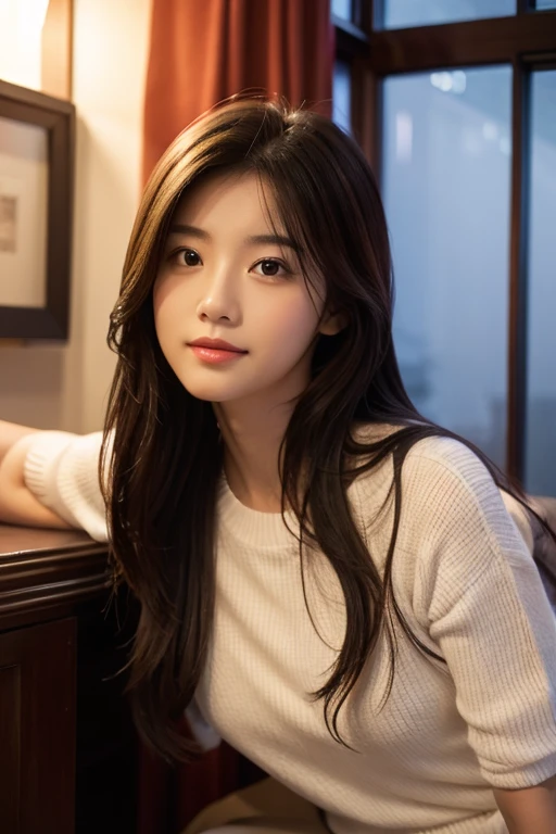 1girl, good night