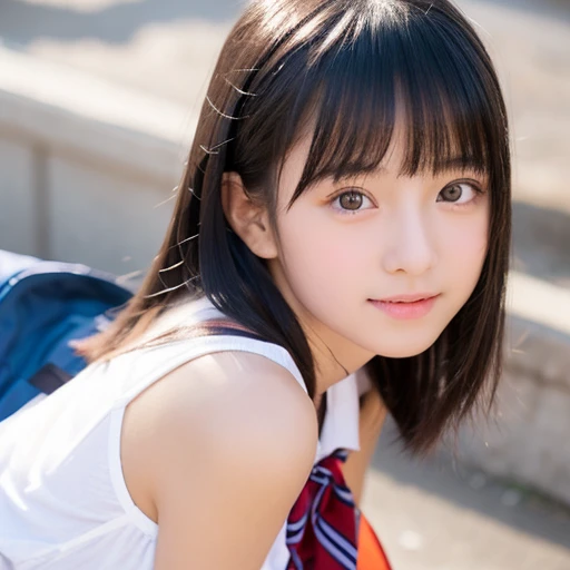1 top quality girl Very cute beauty small, Bright Eyes Shine, Shine肌 18-year-old, Black Hair A clean and bright look, , and a cute Beautiful Bangs Big Breasts School high school Nude Erotica