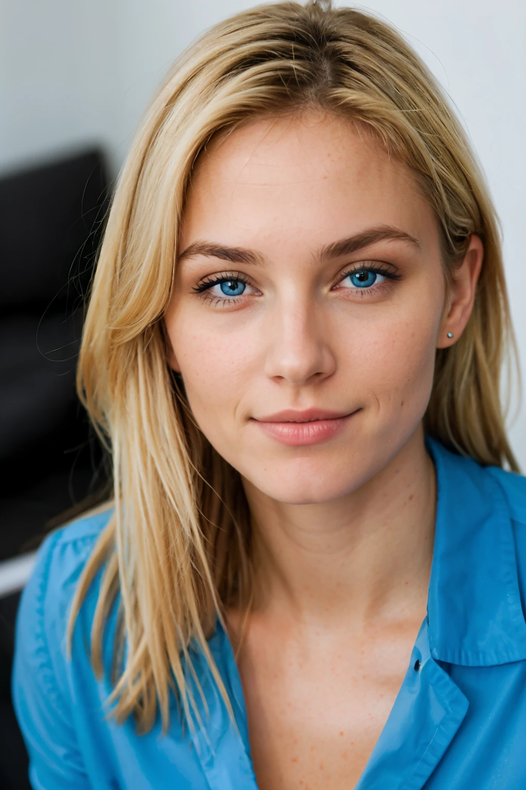 Une blonde au yeux bleu avec un corp de reve