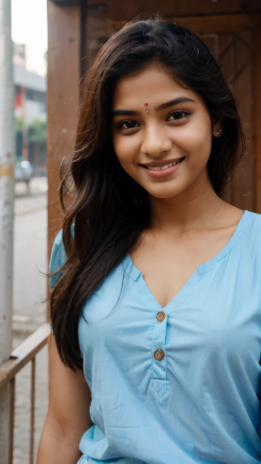 A beautiful Indian girl cute smile