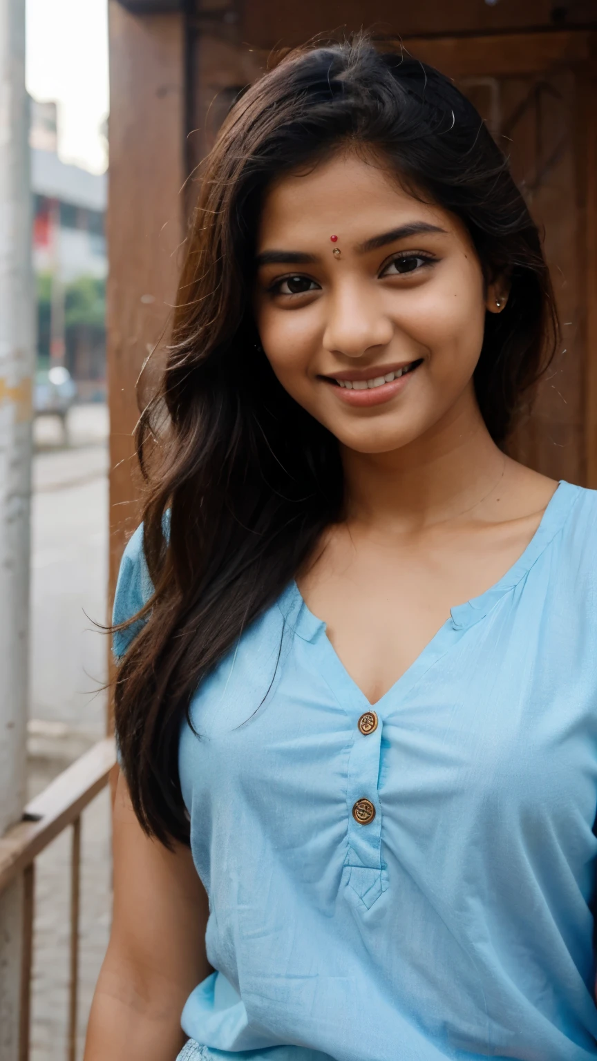 A beautiful Indian girl cute smile