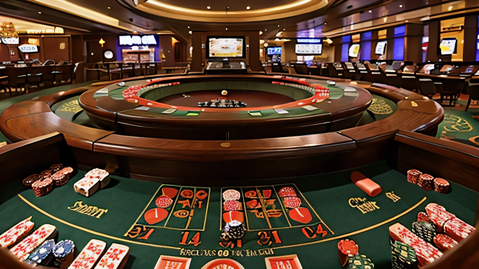 gambling table at a casino