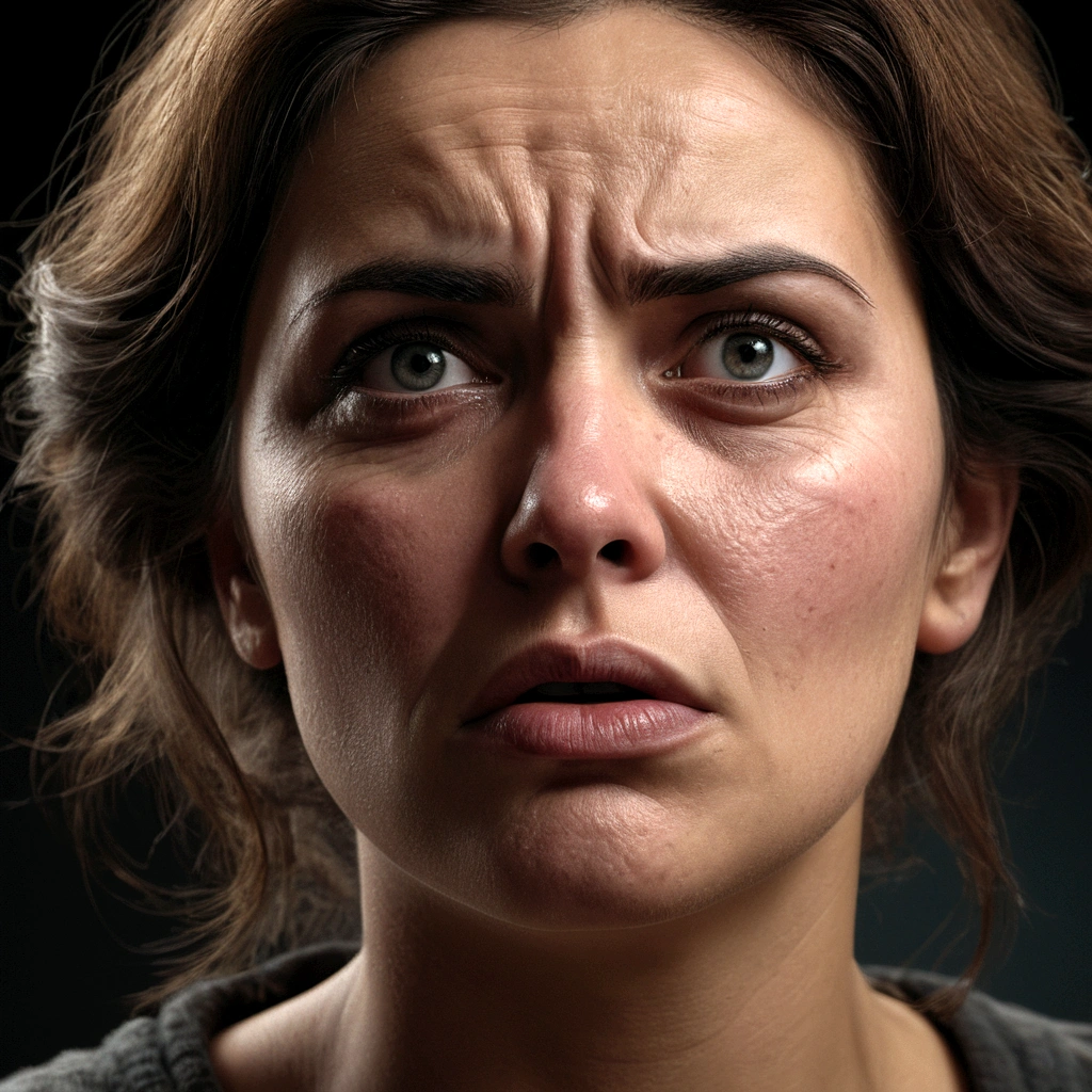 a disgusted woman, disgusted facial expression, disgusted reaction, detailed face, detailed eyes, detailed nose, detailed lips, detailed skin, beautiful woman, expressive face, dramatic expression, intense emotion, realistic rendering, photorealistic, 8k, high resolution, detailed lighting, cinematic, dramatic lighting, chiaroscuro lighting, tonal contrast, moody atmosphere, muted color palette, desaturated tones, cool tones