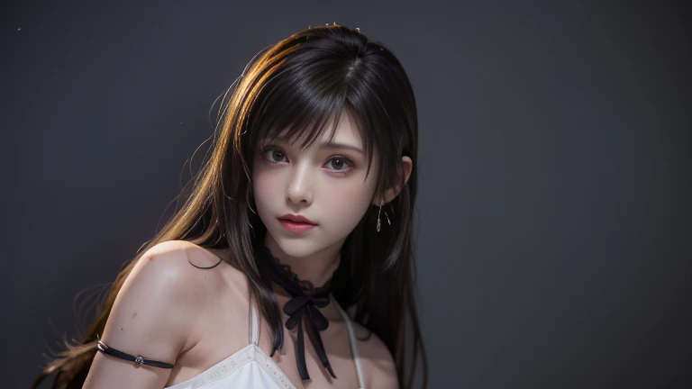 (logo, masterpiece, 8K, Tabletop, RAW Photos, wonderful, 最high quality, Photorealistic and very detailed CG composite 8k wallpaper, high quality, Very detailed, Narrative poem, Particle Effects, Dynamic Effects, Depth of the Boundary, Cinematic Light, Lens flare, Ray Tracing), short hair beautiful young woman, Hair tied back, high detail skin, very fine, fine skin texture, beautiful face, realistic eyes, beautifully detailed eyes, realistic skin, beautiful skin, surreal, smiling eyes, Hair and light eyes, Vibrant, Colorful lights and bokeh. The lighting casts a warm glow on her face and hair, Blue glow, Water surface reflection, Creates a dreamy and magical atmosphere, Big Breasts, Brown Hair, short hair, plump lower lip, pink blush on the cheeks , pink lips, brown tight no-shoulder knit sweater