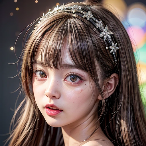 NSFW, 8k, High-level, absurd, masterpiece, best quality, primitive, very detailed CG, very detailed wallpaper, perfect lighting, Extremely detailed (((The personifying " zombie " as a Little Girl))), MysticSight, Tyndall effect, Tyndall scattering, Studio gray background with (many Dazzling RainbowColor particles BokeH:1.28), (RoundlyButts, ThighGap), (Exposed:0.4), (Assfocus with looking ahead), BREAK (NOGIZAKA face variations) Extremely Detailed very KAWAII face variations, perfect anatomy, Childish, captivating gaze, elaborate detailed Eyes with (sparkling highlights:1.28), long eyelashes、Glossy RED Lips with beautiful details, Coquettish tongue, Rosy cheeks, Radiant PearlSkin with clear transparency . { (Dynamic LifeLike expressions:1.4) | :d) }, (large eyes:-1) .