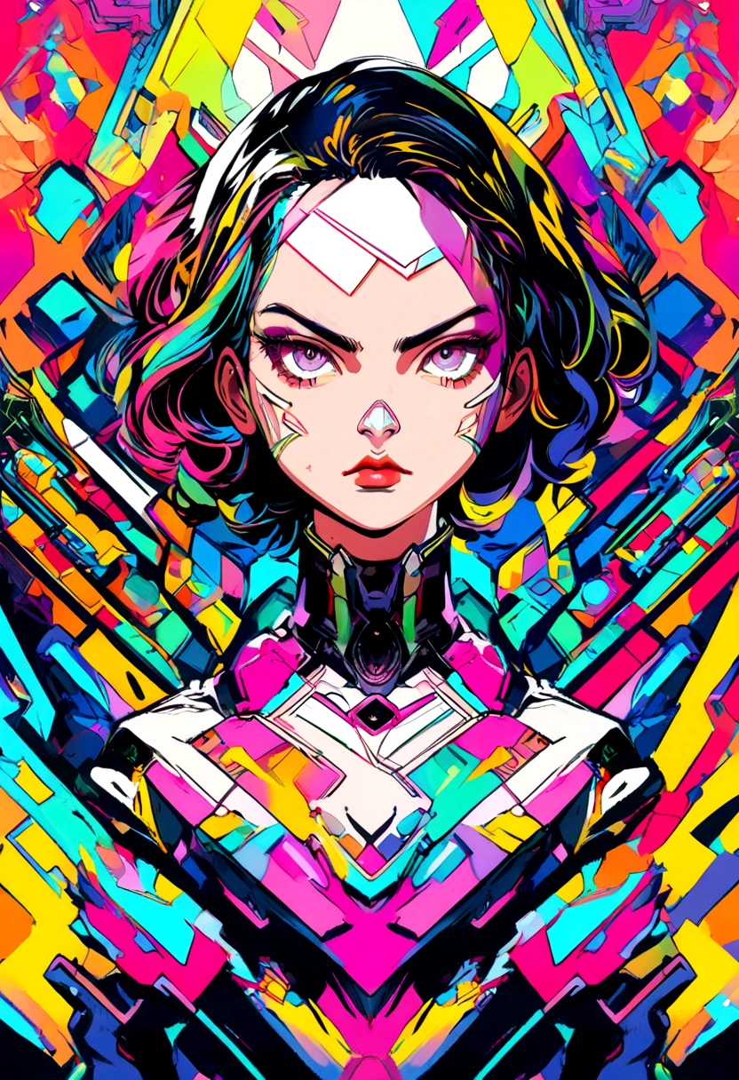 black male, , cyberpunk style, colorful, serious look, angry, Digital illustration style, Digital Illustration Portrait, Trends in Artstration, in the art style of bowater, detailed portrait of anime girl, digital anime illustration, Painted in the style of Artgerm, Portrait of Martin Ansin, Detailed pictorial portrait, Digital Illustration -, artgerm. High Detail