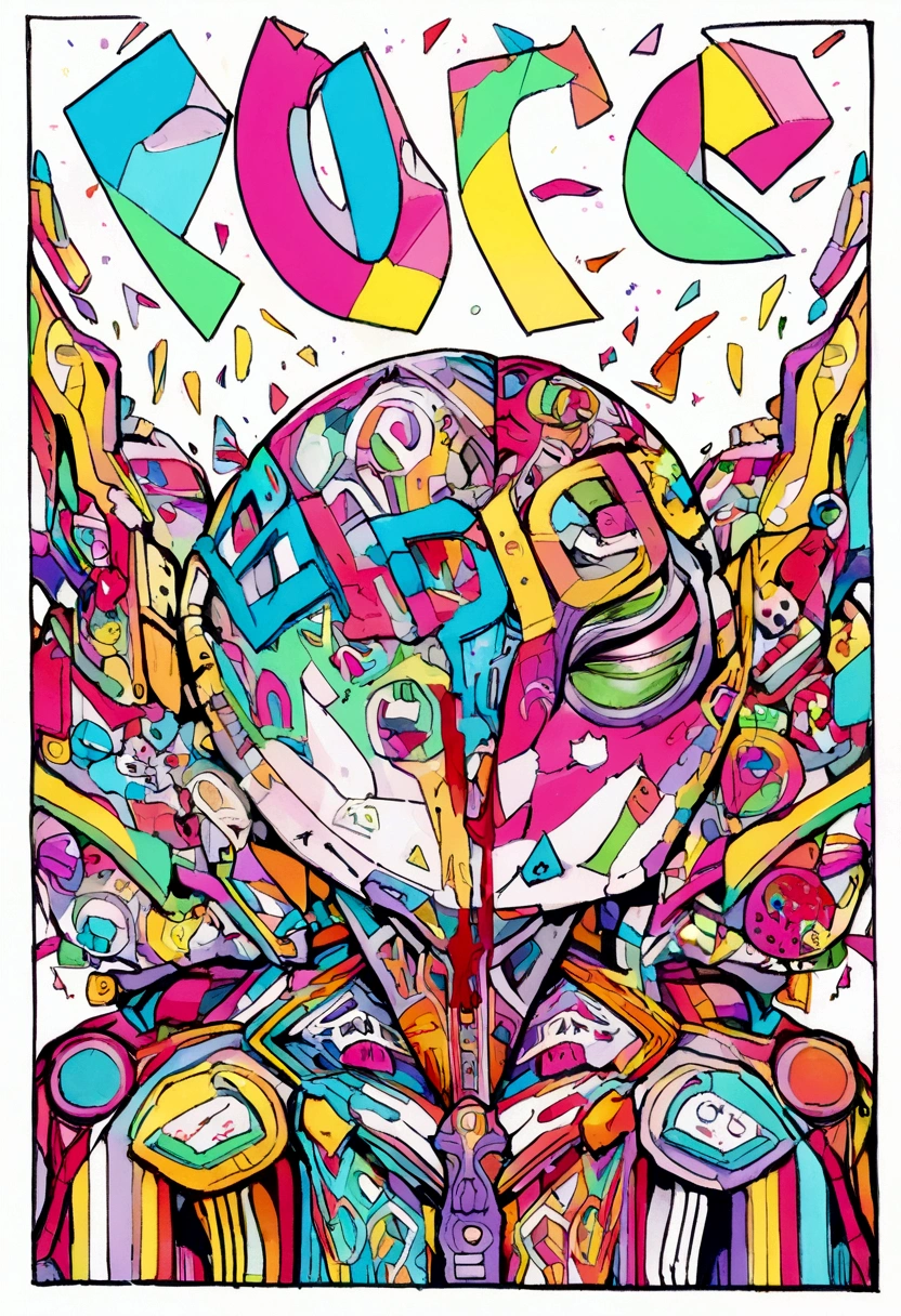 designs logo with the word "fuck you bitch" with line, icon, white background, color letter, a lot of blood, 