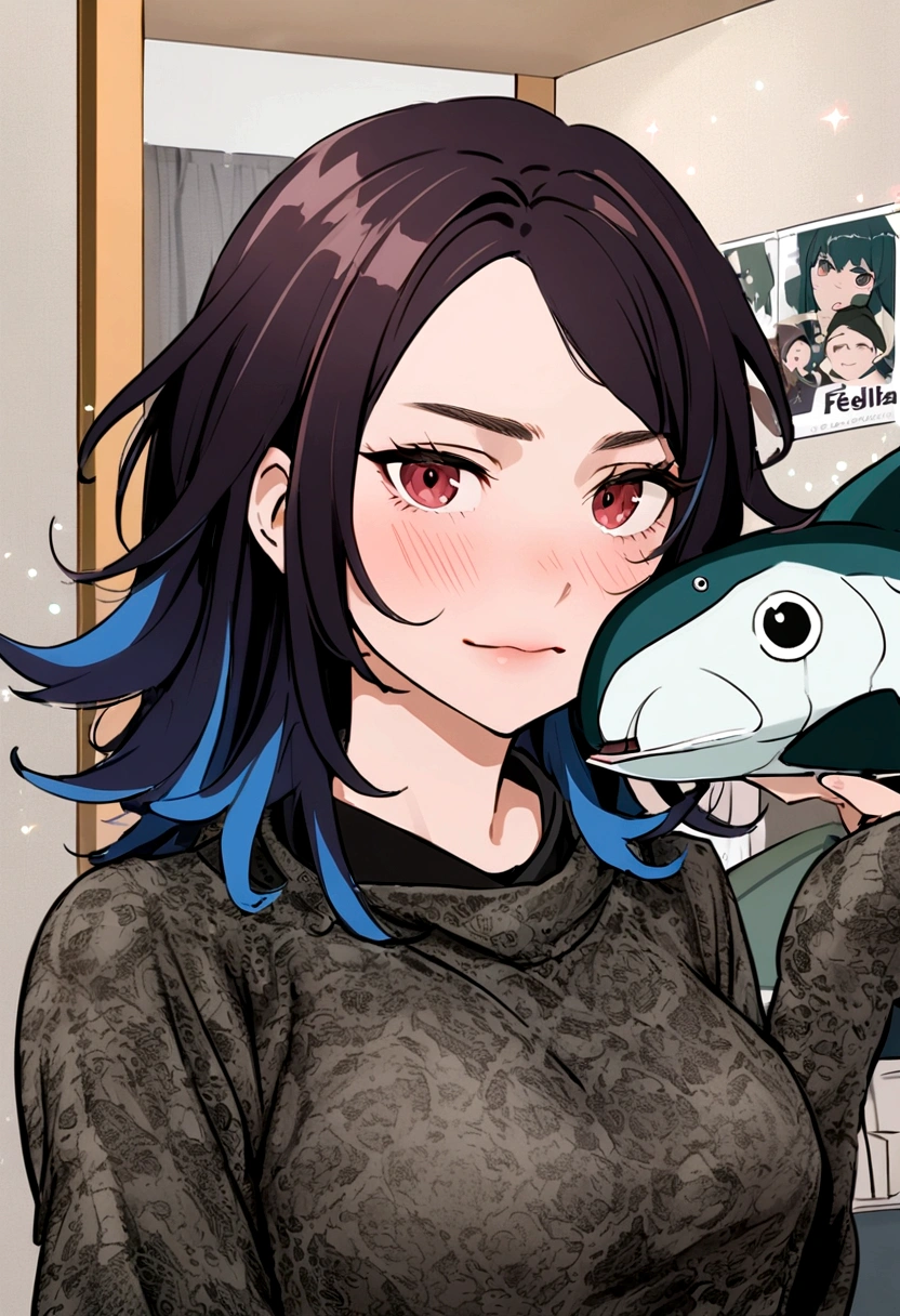 1 , bonito, cabelo preto, comma hair, forehead comma hair, cabelo coreano, estilo de rua, Moletom roxo, brilhante, olhos castanhoss, olhando para o espectador, tronco, (feliz:1),