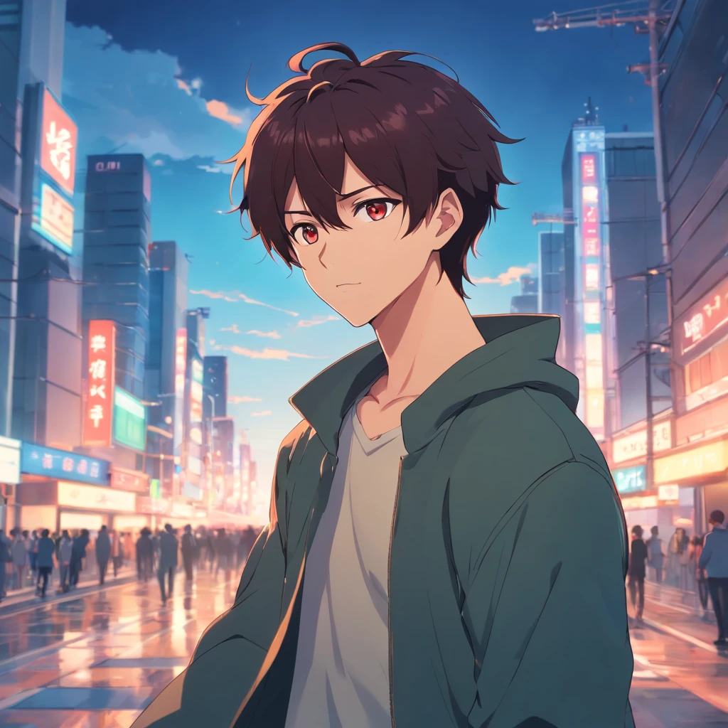 chico anime de pie  con ojos rojos y cabello negro, pose de anime guapo, hombre guapo animado, joven animado, anime moe art style, estilo anime 4k, personaje de anime masculino, chico anime, Retrato anime de un hombre guapo., suave anime cg art, anime rudo 8k, estilo anime masculino, Fondo de pantalla animado 4k