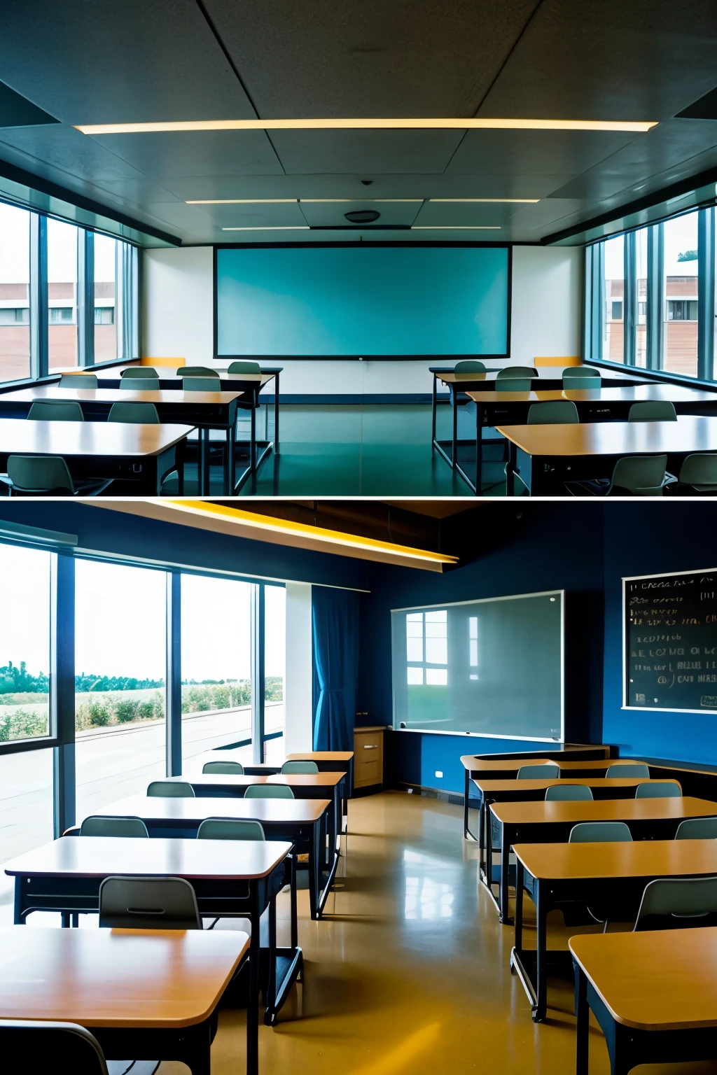 A classroom that is like being in the future world