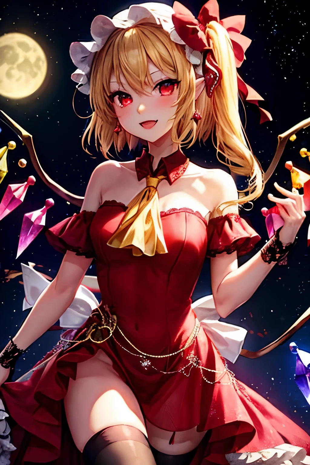 Flandre Scarlet using a Taylor Swift Cosplay and a diva dress.