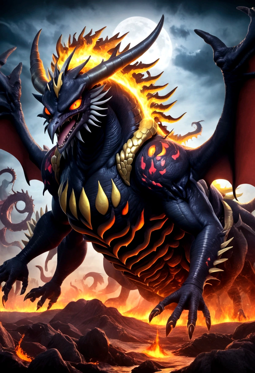 a highly detailed and intricate digital illustration of giratina, the legendary pokemon, majestic and imposing presence, powerful and intimidating, with its unique ghostly and draconic features, dramatic lighting, cinematic composition, dark and foreboding atmosphere, intricate textures and details, vibrant colors, photorealistic rendering, 8k, best quality, masterpiece