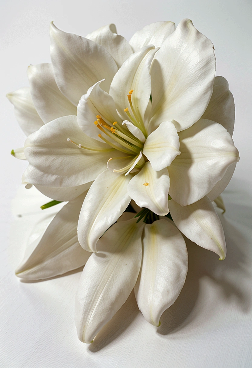 white Lily on white background, photo