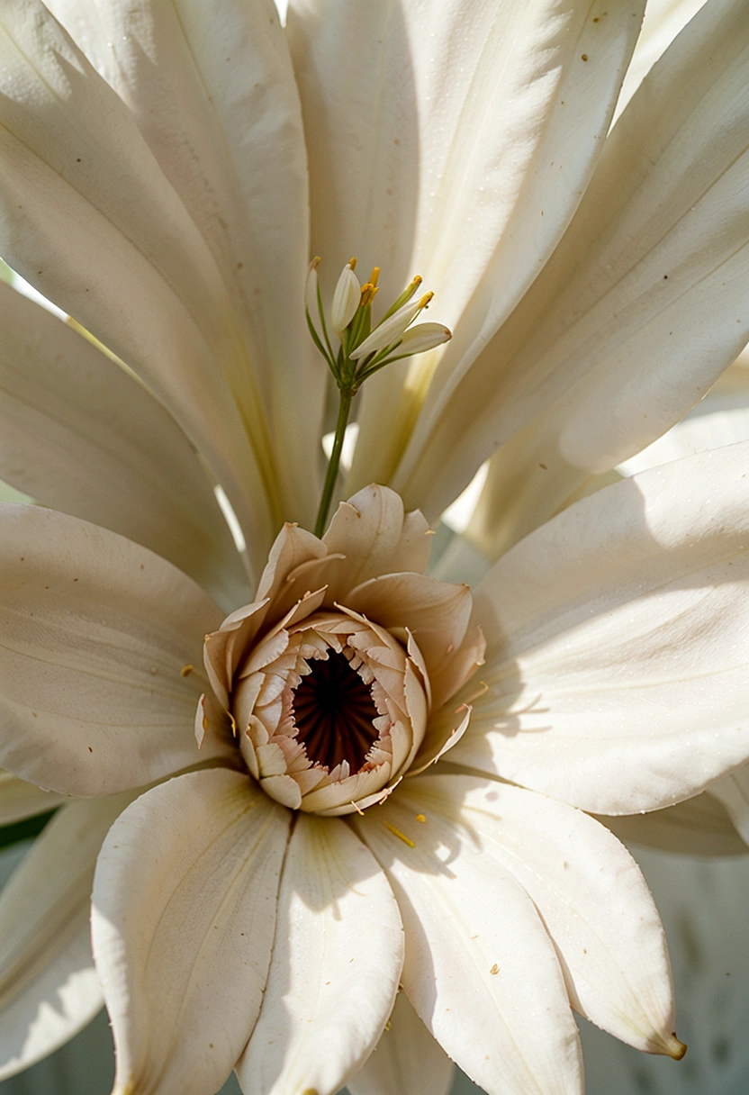 white Lily flower on white background, photo