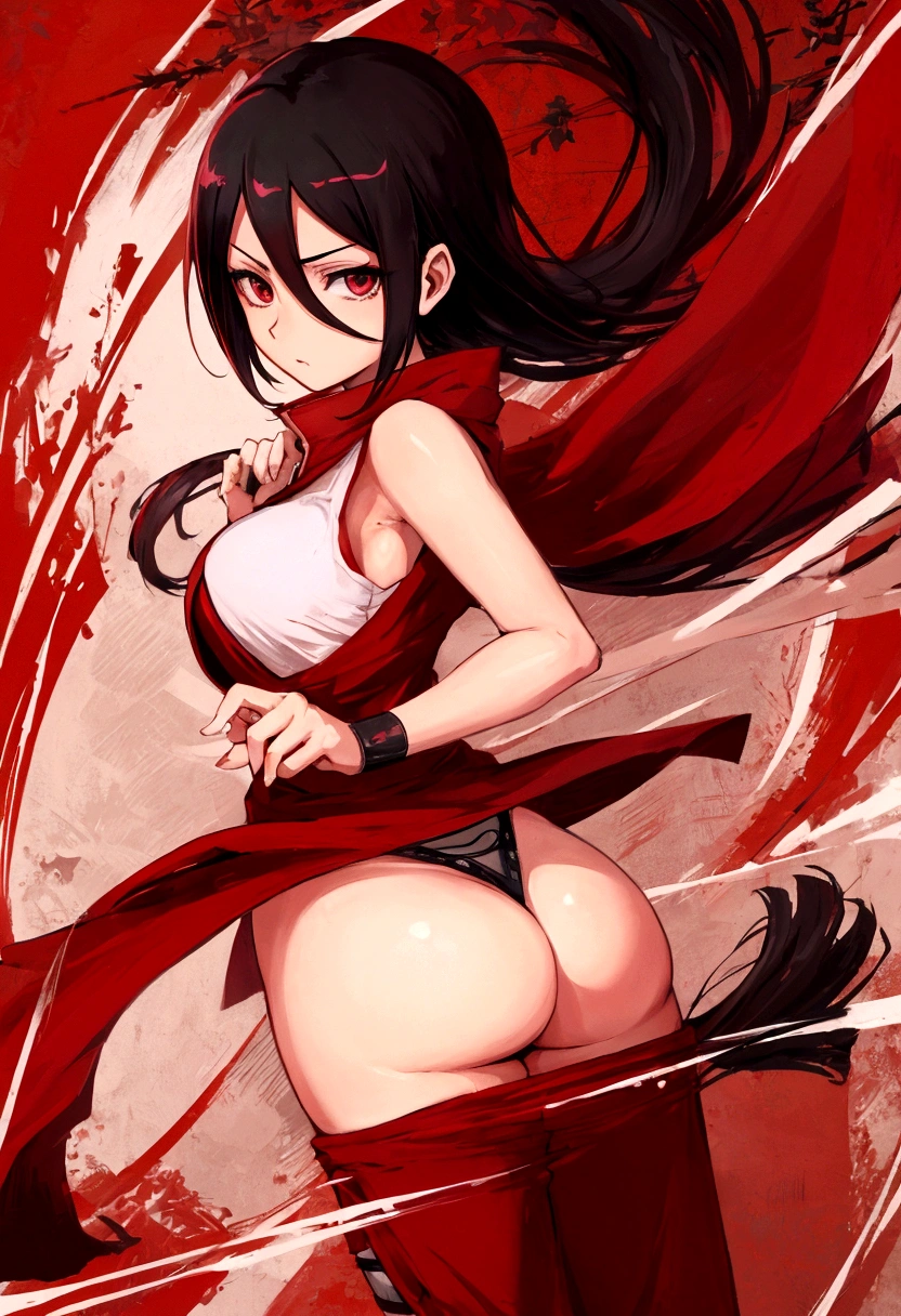 Sarada uchiha, short clothes, ass stretched out