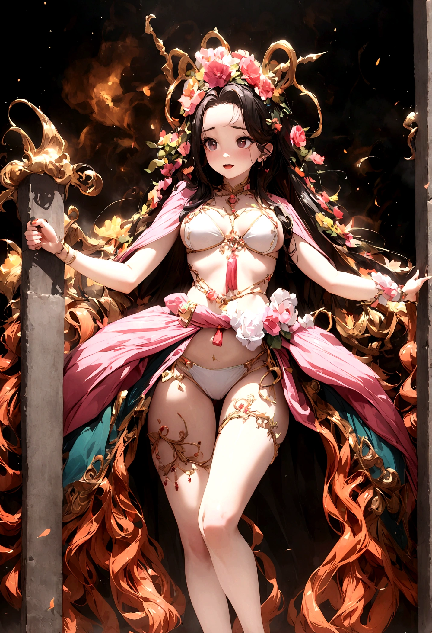 Nezuko kamado ???? hot con un ?????? y un sobre todo , con grande pechos y mostrando el ???? 