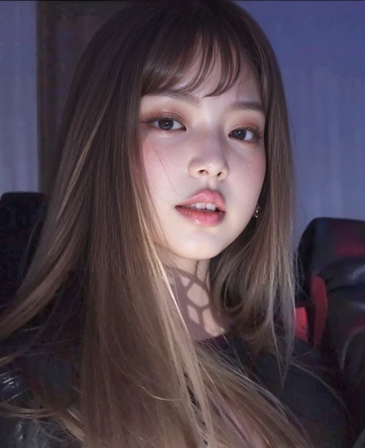 Mujer arafed con largo cabello rojo y una chaqueta de cuero., Retrato de Jossi de Blackpink, Lalisa Manoban de Blackpink, Jossi de Blackpink, Parque Roseanne de Blackpink, Lalisa Manobal, Retrato de Asuka Langley Soryu, brown bangs, Desenfocar, fringes of brown hair, Asuka, E - Chica, e-chica