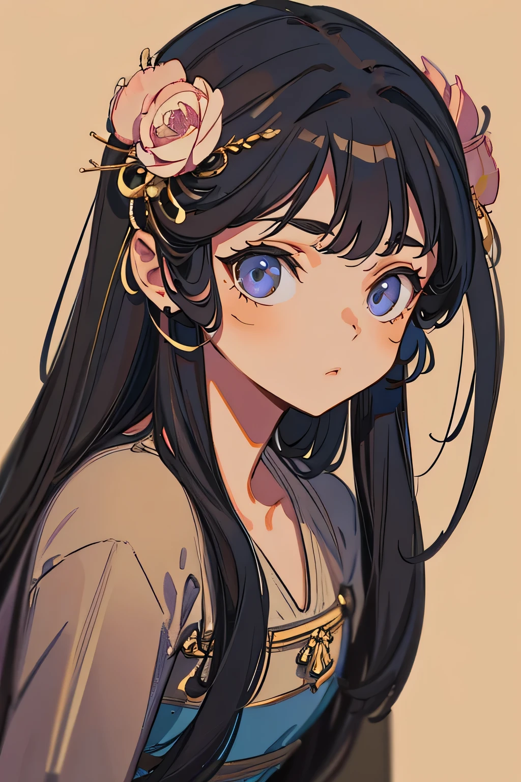 Well-drawn eyes, Carefully traced face, Detailed eye, A well-detailed face,