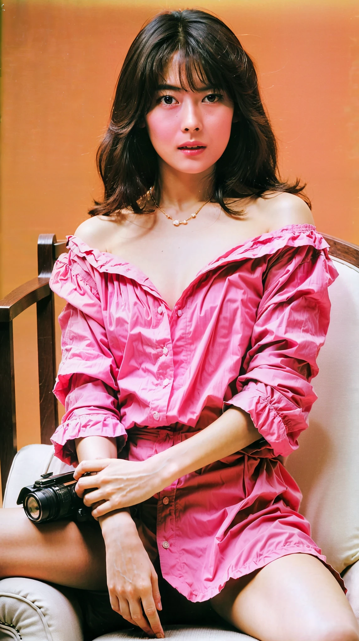 ((highest quality)), ((masterpiece)), (Film aesthetics:1.4) Beautiful Japanese lingerie hot fashion model photos, big