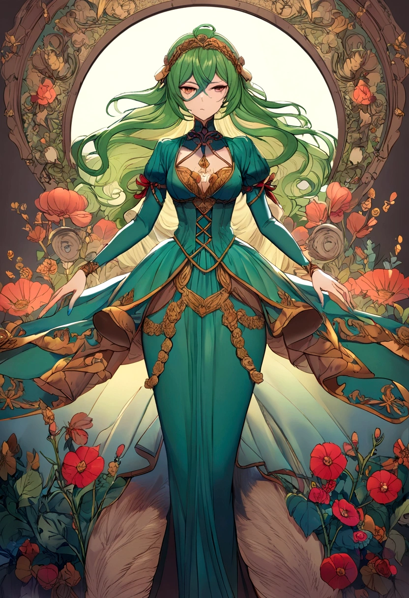 Aranha como mulher na floresta profunda