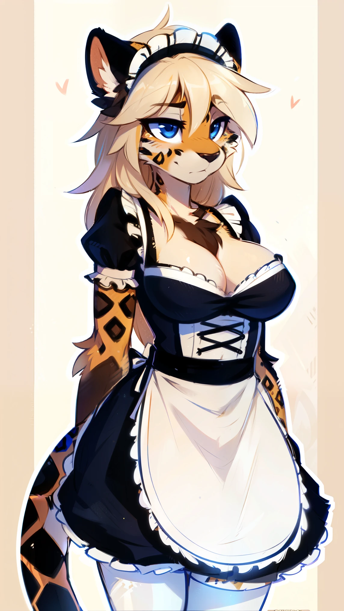 by kenket, Ross Tran, ruan jia, zaush, foxovh, by Zackary911, by hyattlen, by teranen, by fumiko, by Pixelsketcher, by Bayard Wu, by Thomas Benjamin Kennington, by Einshelm, by Kilinah, by Coffeesoda, by Hioshiru, by fluff-kevlar, bye r-mk, by Dimwitdog, (Character Reference sheet), medium breast, hips, Lineart, Sketch, ((gepard)), kittymuzzle, tall, long hair, solo, simple background, full body, hooves in stockings, ((maid uniform)), black elastic stockings, (erotic:1.4), wet wool, rough sketch, flat color, no shading, no lineart, anthro, arousal, seductive posing, nylon texture, adult female, tall, sassy, seductive, immature, ((nsfw)), covered with cumshots, liquid cum on body, ahegao, pleasure face, satisfied expression 