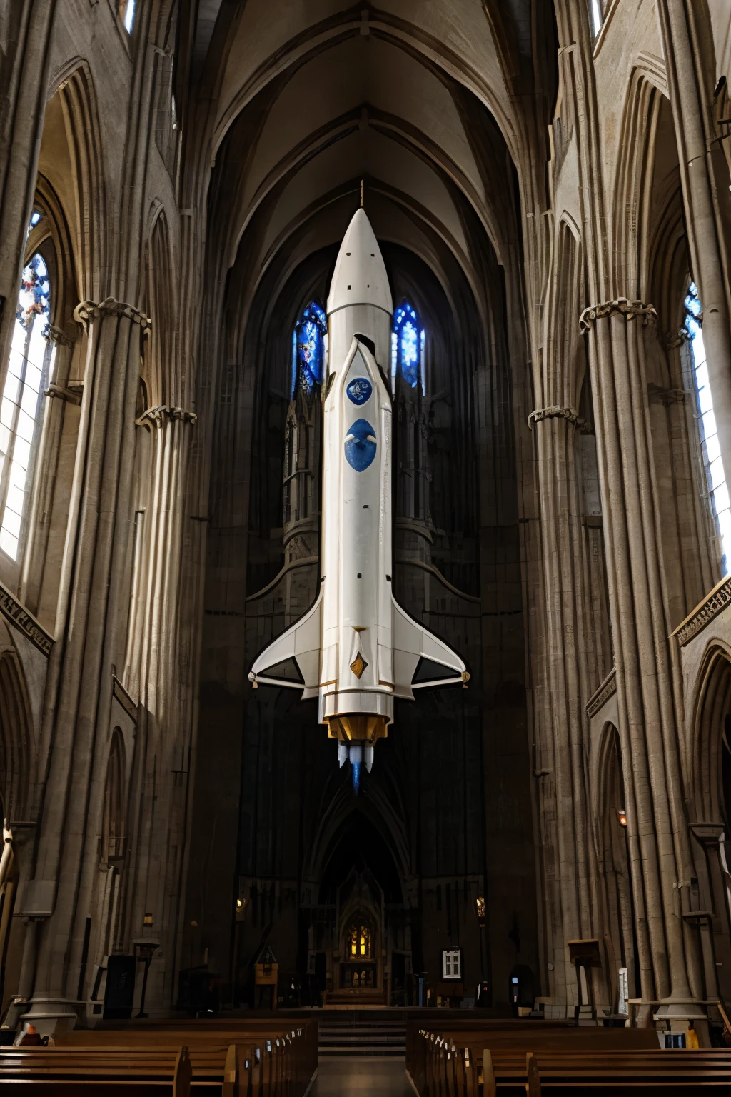 A cathedral space rocket