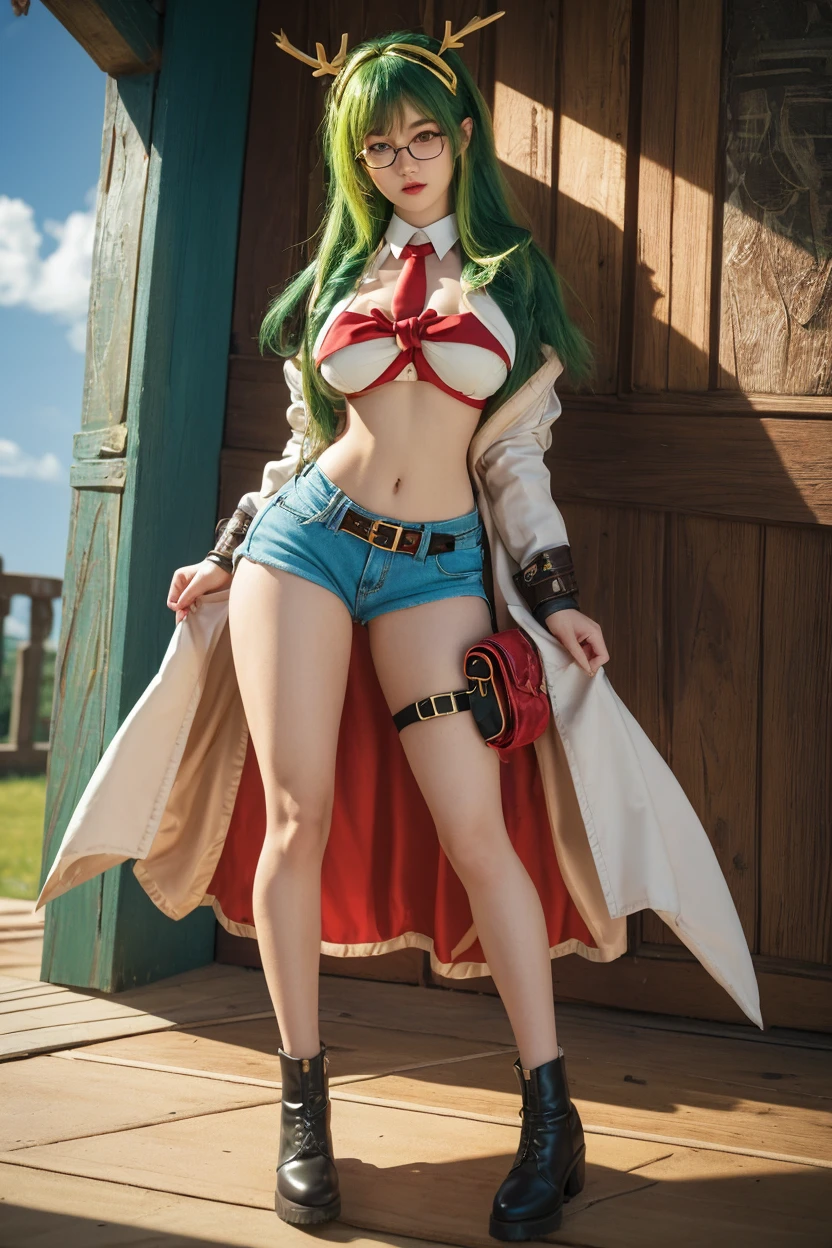 Morrigan beautiful smiling goddess of the night with big breasts and big hips 