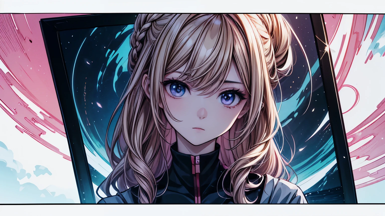 Chica anime con largo cabello rosado y ojos azules parada en un bosque., arte de anime digital detallado, estilo anime 4k, hermoso retrato animado, retrato, caballeros del zodiaco, , fondo de pantalla de arte anime 4k, Fondo de pantalla de arte animado 4K, chica anime rubia con pelo largo, Arte detallado de alta calidad 8K, fondo de pantalla de arte anime 8 k, princesa de pelo rosado, arte de anime detallado