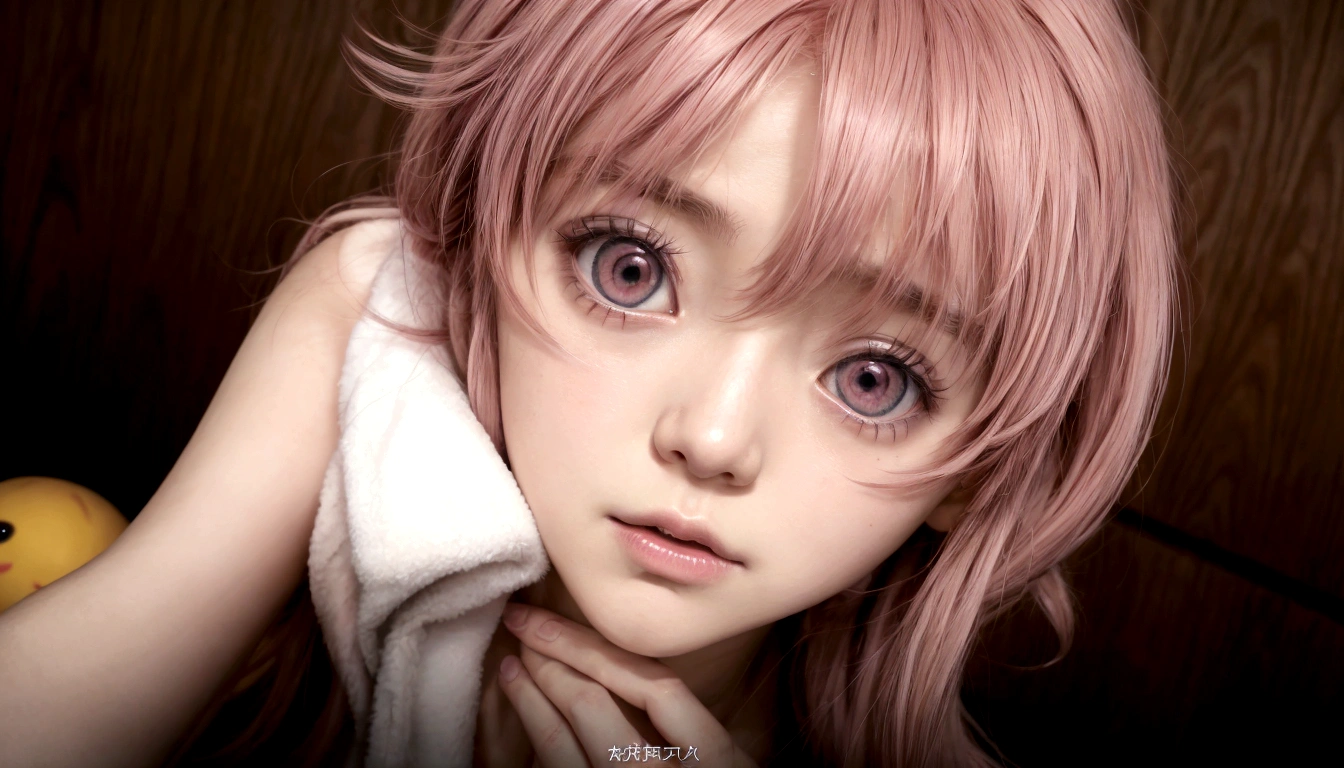 Anime girl with pink hair talking on cell phone., Mirai nikki, chica anime llamada gasai yuno, grandes ojos rosados, gasai yuno, primer plano de otro iwakura, moe, gasai yuno, ella tiene una linda cara expresiva, gasai yuno, captura de pantalla de un anime de 2012, in the anime movie, escena!!, Impactante