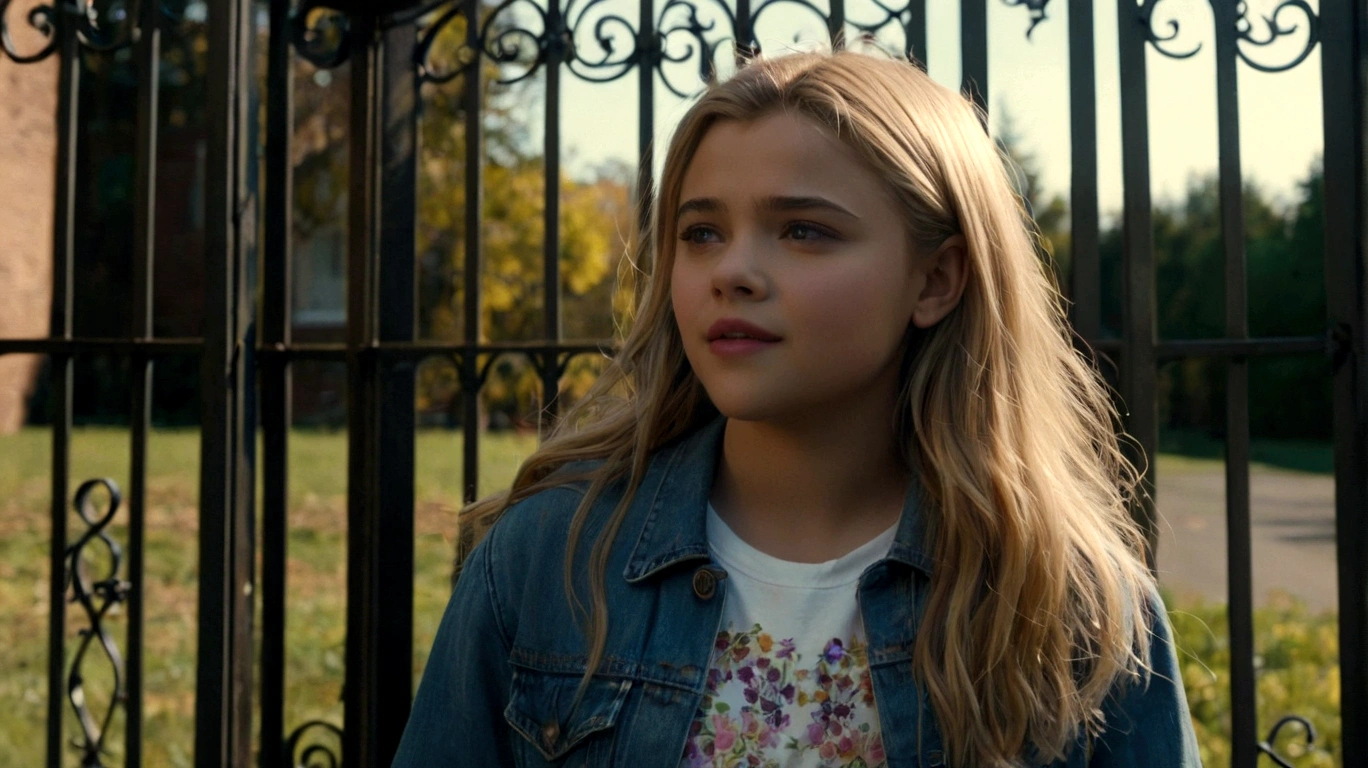 straight girl in your house , Movie screenshot, # movie, Chloë Grace Moretz, wonderful scene, screenshot from a movie, Eleven/milie bobbie brown, high resolution movie still, photo from a live action movie, high quality film, frame from a film, film, filmed from film