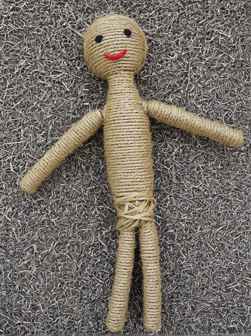 vodoo doll made with esparto rope