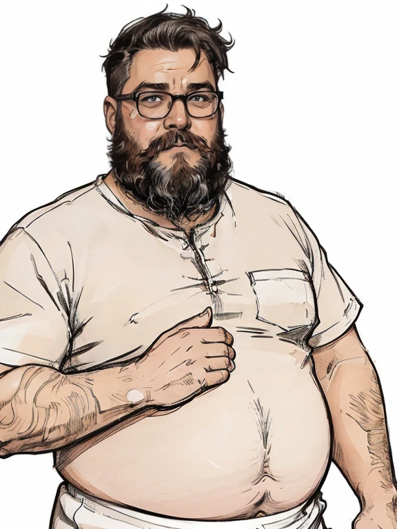 ((tmasterpiece)),(((best qualtiy))),(CharacterDesignSheet,Same role,frontage,Lateral face,on back),concept-art,concept art of character,Character sketches,reference sheet,Role table,(simplebackground,white backgrounid: 1.3), gesturing with hands towards the viewer, communicating with hands,🤗( Photography Coast view),Style Snthwve Nvinkpunk Style Snthwve Nvinkpunk Drunk Man (Only chubby, plump male image, with extremely thick thighs, a big belly, fat. he is 56 years old. He is bearded, full beard, very long beard. he wears prescription glasses. There's a man, chubby, chubby, extremely thick thighs, large belly, fat, wearing a sleeveless t-shirt, gray sweatpants, Eyeglasses, barbar grande cheia e longa, grisalho, nordic lanyard on neck rings watch bracelet full body tattoos full body photography full body image, sitting on a bench in a gym, em uma academia, heavy appearance, encorpado, He's strong, He's chubby, muscular, He's bald with a mustache, barba a fazer, negro, encorpado, parrudo, ele tem cerca de 58 anos de idade, ele tem cerca de ,58 anos, coxas grandes, malhar. Usando fones de ouvido cor vermelho com detalhes branco. Malhando de frente ao expectador, ((tmasterpiece)),(((best qualtiy))),(CharacterDesignSheet,Same role,frontage,Lateral face,on back),concept-art,concept art of character,Character sketches,reference sheet,Role table,(simplebackground,white backgrounid: 1.3), gesturing with hands towards the viewer, communicating with hands,masutepiece,High quality,Highly detailed,intense scene, solid, Gritty reality setting for 50 year old sexy fat bearded man,full of sweat,Full body,Big belly,((Wearing a white shirt and white trunks)),Stunned face,Open the legs,In the darkness, Varied Camera Angles in Photography.Somente plump rechonchudo coxas extremamente grossas barriga avantajada gordo gay daddy, (((1man training sitting in the gym he is sitting doing Selfie with 1 cell phone in his right hand, old daddy Chubby, plump rechonchudo coxas extremamente