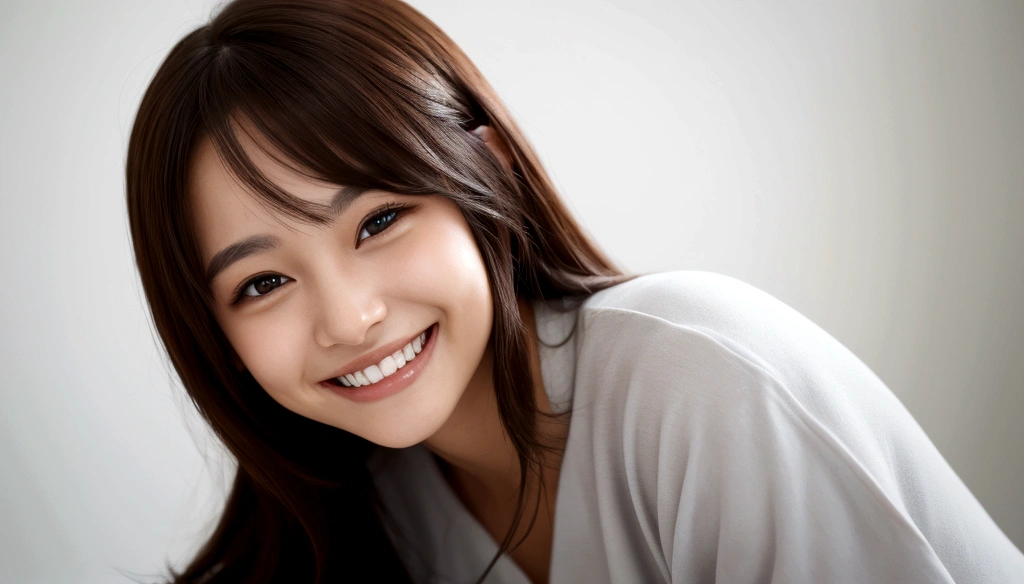 A person smiling with teeth showing