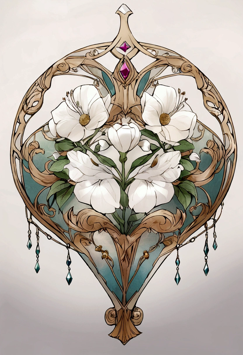 Faire un logo avec des fleurs, para una empresa que fabrica joyas