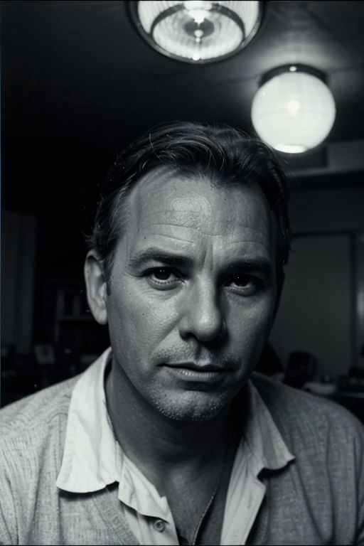 As Kevin Costner actor would look in the 50s.hyper realistic. 50's setting, (cinematic shot:1.3) vintage photo
