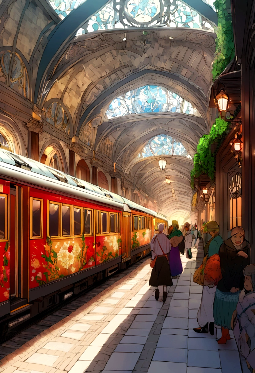 The train station of Omelas is considered one of the handsomest buildings in town, plain yet impressive. It is a key point of arrival and departure, especially during festival times when people from neighboring towns come to join the celebrations.