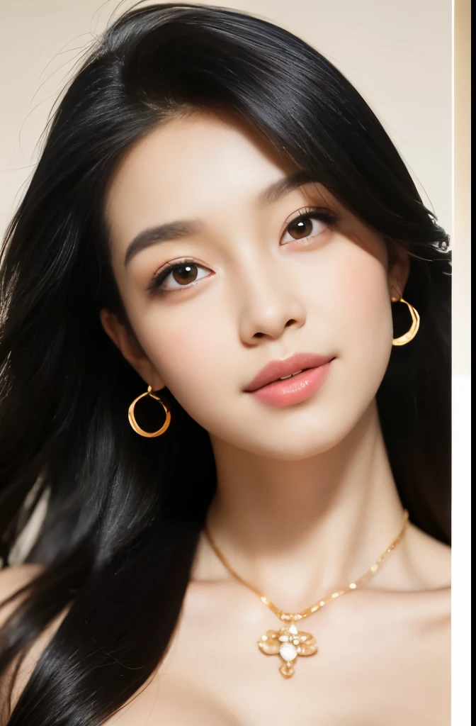 (masterpiece:1.3), (8 thousand, realistic, RAW photos, best quality: 1.4), (1 woman),(very sexy), (Beautiful makeover), (유난히 아름다운 realistic 얼굴), (Build a beautiful body) , (beautiful face), (beautiful and sexy smile), (beautiful face), (long eyelashes), (double eyelid), (realistic face), (black hair. parted, long hair:1.3), (아름다운 parted스타일), (realistic eyes), (really beautiful and delicate eyes), (beautiful and big breasts),(realistic skin), (beautiful skin), (absurd), (attractive), (ultra high resolution), (extremely realistic), (very detailed), (golden ratio), (necklace), (earring), (So beautiful and sexy)