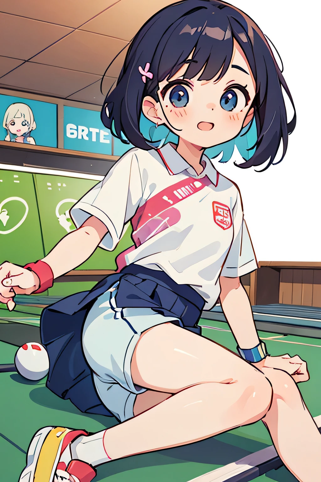 highest quality、High resolution、Detailed Background、Anatomically correct、(Detailed facial expressions)、(Detailed eyes:1.2)、Teenage beauty、(Highly detailed face:1.4)、(Highly detailed face:1.4)、cute hair color、cute hairstyle、bowling alley、Cute gestures、
bowling alleyに行くのが楽しみ、Playing with friends、
You've gotten better at throwing strikes、Let's all rejoice together、
The sound of pins falling echoes、Good at rolling the ball、
It's my turn next、I'll try throwing it with all my might、
one two three、A lot of pins fell、Everyone smiles and claps、
Everyone enjoying bowling、It's heartwarming to see them playing together、
After bowling、We all had lunch together、
It's nice to have a lively conversation、
Bowling day is so exciting、
Time spent with friends becomes precious memories、
We recommend a casual T-shirt that is easy to move in.、
T-shirts with character patterns or logos can also create a feminine look.、
A polo shirt gives an elegant impression while being easy to move around in.、
We recommend a cute and colorful polo shirt.、
A knee-length flared skirt is easy to move in and gives a cute impression.、
We also recommend skirts with sporty designs.、
Tapered pants and shorts are comfortable and easy to move in.、
Sports-themed pants are stylish、
Sneakers are recommended、Colorful sneakers give a cute impression、
Wearing a wristband makes it look more sporty、
Hair accessories such as ribbons and hairpins can add a feminine touch.、cute