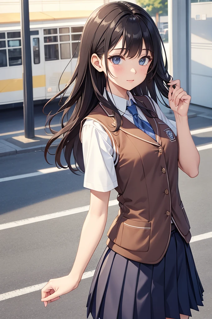 (school uniform, vest)