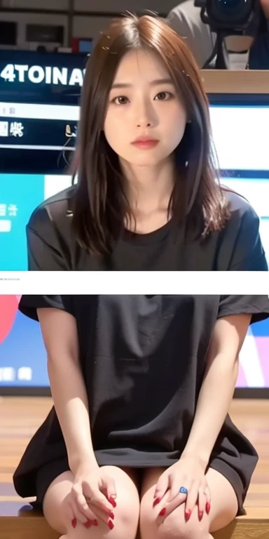 Mix 4, The 20th, 一人in, length_hair, shirt, dress, expensive_Heel,full_body, look_in_Audience, (8k, RAW Photos, highest quality, masterpiece:1.2), (Realistic, photo-Realistic:1.37), Professional Lighting, Photon Mapping, Radio City, Physically Based Rendering,