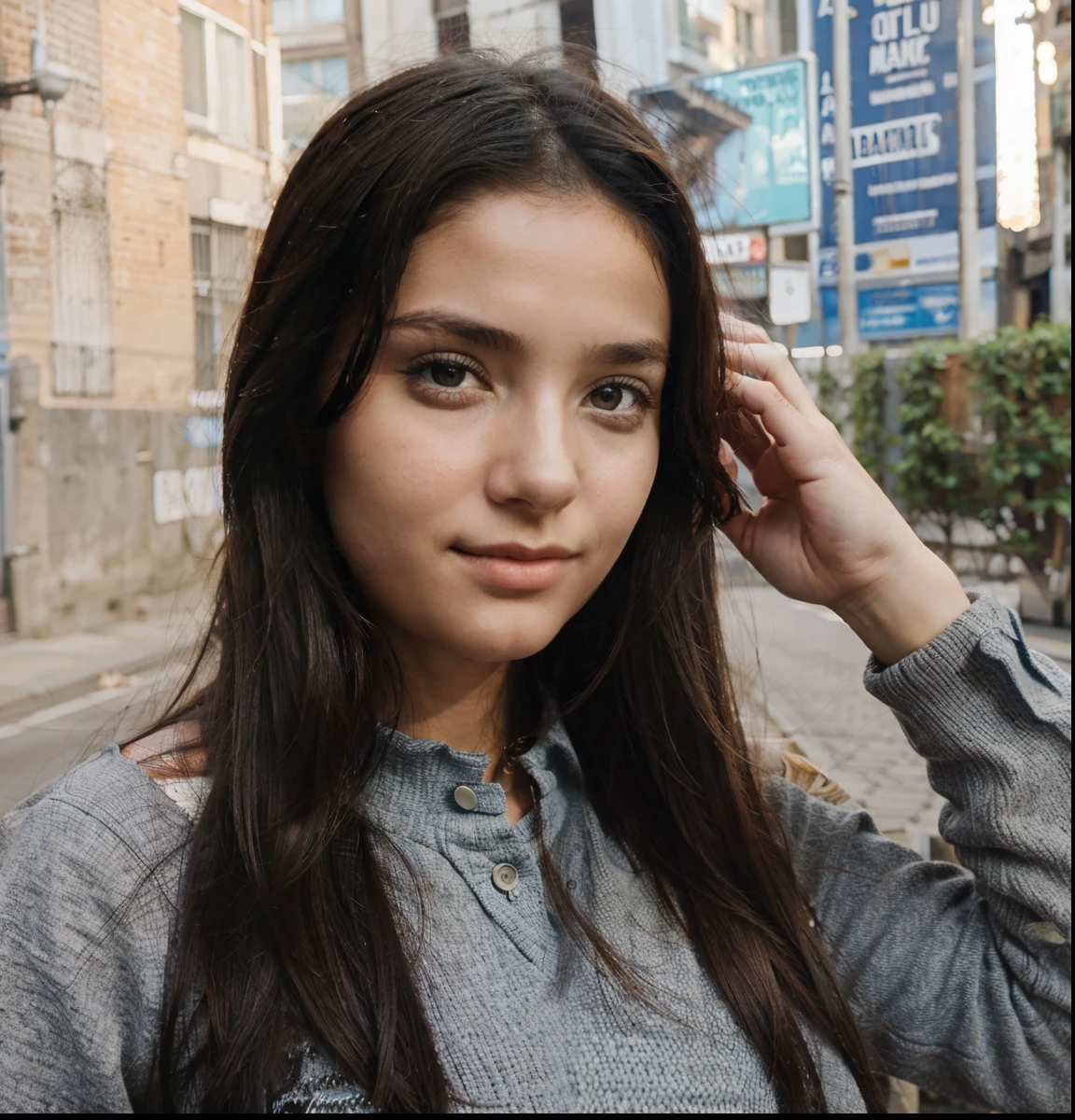 the same girl in the street