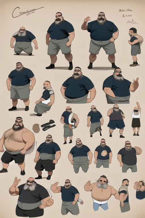 ((Back views)))),Caminhando, conversando, gesturing with hands towards the viewer, ((tmasterpiece)),(((best qualtiy)))(CharacterDesignSheet,Same role,frontage,Lateral face,on back),concept-art,concept art of character,Character sketches,reference sheet,Role table,(simplebackground,white backgrounid: 1.3), gesturing with hands towards the viewer, communicating with hands,🤗( Photography Coast view),Style Snthwve Nvinkpunk Style Snthwve Nvinkpunk Drunk Man (Only chubby, plump male image, with extremely thick thighs, a big belly, fat. he is 56 years old. He is bearded, full beard, very long beard. he wears prescription glasses. There's a man, chubby, chubby, extremely thick thighs, large belly, fat, wearing a sleeveless t-shirt, gray sweatpants, Eyeglasses, barbar grande cheia e longa, grisalho, nordic lanyard on neck rings watch bracelet full body tattoos full body photography full body image, He is running on the beach, plump, chubby, extremely thick thighs, large belly, wearing only green swim trunks. He doesn't wear a shirt.muito barbudo. 56 anos.apana 1 umbigo. Barriga detalhada. Segurando vara de pesca. Ele veste colete de pescador. wearing cap. Homem barbudo gordo e sexy de 50 anos,cheio de suor,corpo todo,barriga grande, barba branca, fios brancos, ( He's lying on the ground, sleeping on the floor posing for photographs, sensuais, (( cueca box branca ou amarela, engineer helmet)),rosto atordoado,Abra as pernas,in the background a building under construction and machines for building construction, vista de baixo, , uniforme de engenheiro, construtor. Api. detalhado, gesticulando para o expectador fotografia de Corpo completo imagem de corpo inteiro.