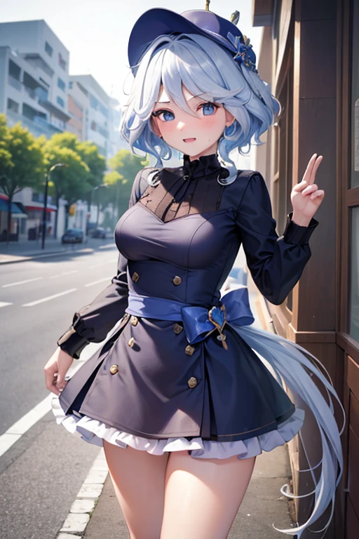 (highest quality,4K,High resolution,masterpiece:1.2),Very detailed,Beautiful details, Teenage body,Expressions of joy,Furina character, 16-year-old teenager, Embarrassed,Walking around the city, Shiny Hair,
dripping love juice