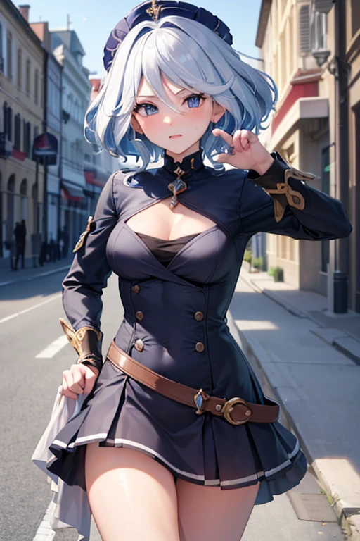 (highest quality,4K,High resolution,masterpiece:1.2),Very detailed,Beautiful details, age body,Expressions of joy,Furina character, 16-year-old teen, Embarrassed,Walking around the city, Shiny Hair,
putting own finger deep into vagina