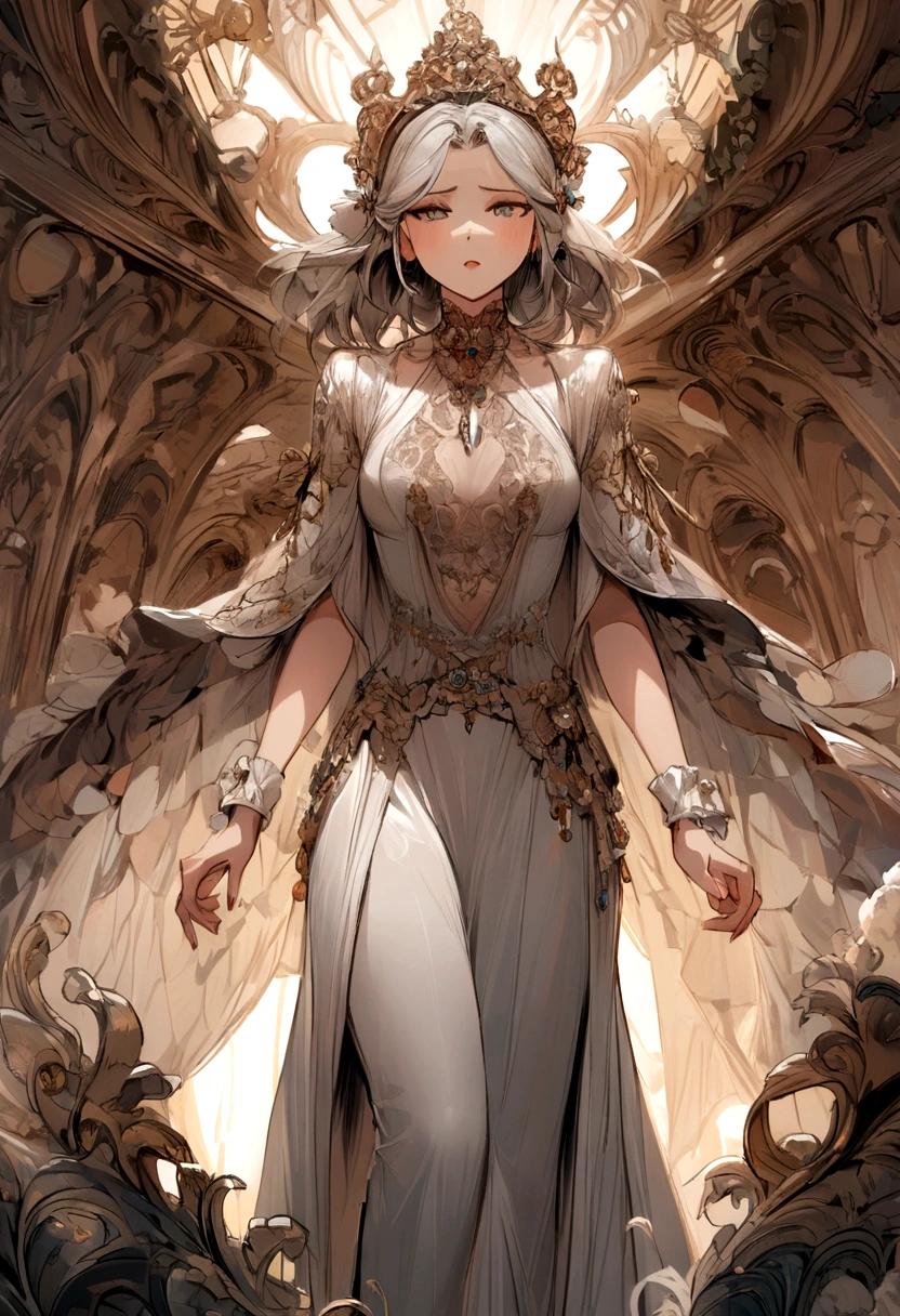 (1 Anthropomorphism of butterflies), (Standing full body), (Full body standing), 1 Princess,(Standing full body),Solitary, Long skirt,role conception, peculiar, masterpiece,Top quantity,Best quality,Ultra-high resolution,Exquisite facial features