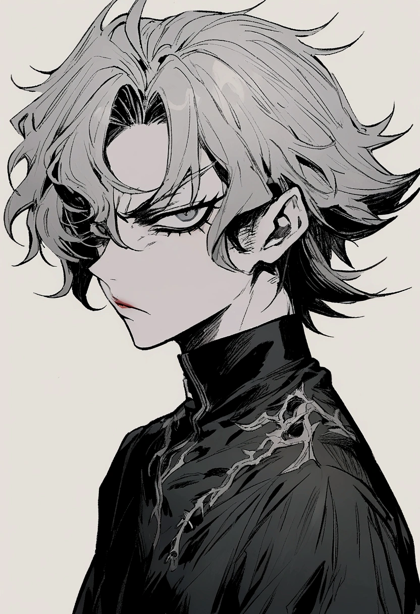 Akira Fudo, Devilman Crybaby, Male, with black clothes