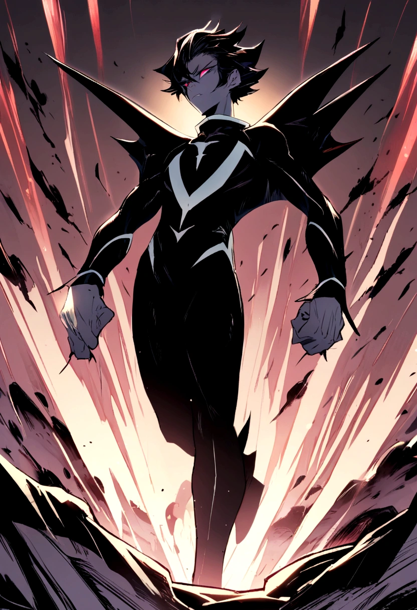 Akira Fudo, Devilman Crybaby, Male, with black clothes